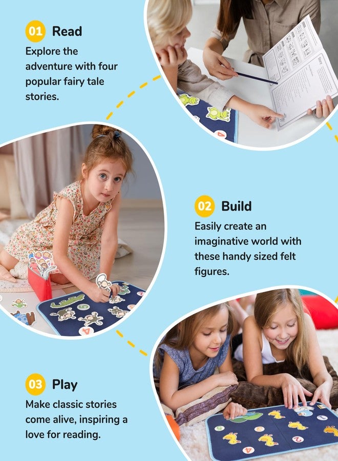 CHEFAN 12 Pack Felt Storyboard Pieces for Toddler, Flannel Board Stories for Preschool Activities, 5 Little Duck and 11 Other Stories - Image 2